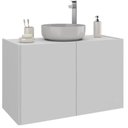 Ver imagem 1 de Gabinete Banheiro 59cm Helena Mdf com Amortecimento Porta sem Puxador Moderno