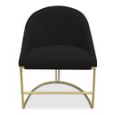 Ver imagem 7 de Kit 04 Cadeiras Poltrona de Jantar Bela Suede Preto Base Metálica Industrial Dourado - Pallazio