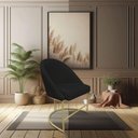 Ver imagem 6 de Kit 04 Cadeiras Poltrona de Jantar Bela Suede Preto Base Metálica Industrial Dourado - Pallazio