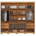 Ver imagem 2 de Guarda Roupa Casal Master New 8 Portas e 4 Gavetas com Espelho e Pés Cinamomo Areia - Santos Andir