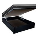 Ver imagem 2 de Cama Box Baú Casal Conforto Sintético Preto + Colchão Casal Conforto Espuma D33 Com EPS 14x138x188