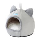 Ver imagem 2 de Cama Casa Toca Iglu Tenda Caminha Cabana para Gatos Pets Cinza - Duke & Dixie