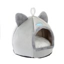 Ver imagem 1 de Cama Casa Toca Iglu Tenda Caminha Cabana para Gatos Pets Cinza - Duke & Dixie