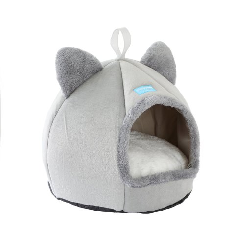 Cama Casa Toca Iglu Tenda Caminha Cabana para Gatos Pets Cinza - Duke & Dixie