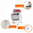 Ver imagem 3 de Amassadeira Espiral 40kg 2 Velocidades Trifásico Motor 4cv Aes-40 Style G3 380t - Braesi B18544
