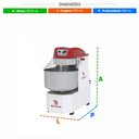 Ver imagem 2 de Amassadeira Espiral 40kg 2 Velocidades Trifásico Motor 4cv Aes-40 Style G3 380t - Braesi B18544