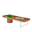 Ver imagem 2 de Mesa de Centro Cachepot em Madeira Maciça Mel Estrutura Metálica Champagne