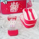 Ver imagem 2 de Pote P- Lanche de 2 Andares Infantil 400ml Jacki Design - Pimpolhos Pink