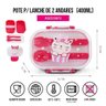Pote P- Lanche de 2 Andares Infantil 400ml Jacki Design - Pimpolhos Pink - 5