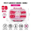 Ver imagem 5 de Pote P- Lanche de 2 Andares Infantil 400ml Jacki Design - Pimpolhos Pink
