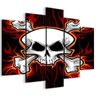 Quadros Decorativos Sala caveira pegando fogo - 1
