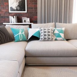 Capas de Almofadas Azul Turquesa e Cinza Geométricas e Decorativas Fé 40x40 - Novadecora - 2 Capas de Almofadas Azul Turquesa e Cinza Geométricas e Decorativas Fé 40x40 - Novadecora - 2