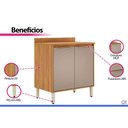 Ver imagem 5 de Balcão Cooktop Cozinha Plena 2 Portas 80cm Cinamon/Nude Demóbile