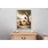 Quadro Decorativo Jesus Cristo e As Crianças Rezando Orando Ensinando Quarto Infantil - 2