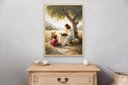 Ver imagem 2 de Quadro Decorativo Jesus Cristo e As Crianças Rezando Orando Ensinando Quarto Infantil