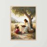 Quadro Decorativo Jesus Cristo e As Crianças Rezando Orando Ensinando Quarto Infantil - 1