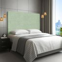 Ver imagem 1 de Cabeceira Aconchegante Cama Box Casal 140 Cm Estofada Revestida em Bouclé Moderno