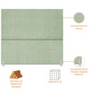 Ver imagem 2 de Cabeceira Aconchegante Cama Box Casal 140 Cm Estofada Revestida em Bouclé Moderno