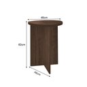 Ver imagem 4 de Mesa de Apoio Elegante para Sala de Estar com Estilo Contemporaneo Marrom Delta