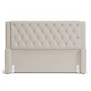 Ver mais imagens de Cabeceira e Calçadeira Báu Queen Size Atena 160cm Capitonê Suede Bege Claro - Desk Design
