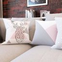 Ver imagem 3 de Capas de Almofadas Rosa e Cinza Geométricas e Decorativas Escandinavo para Sofá 40x40 - Novadecora