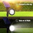 Ver imagem 3 de Luminaria Solar Spot Led Arandela Espeto Balizador Sensor Movimento Presença Angulo Ajustaval Jardim