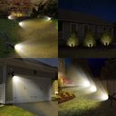 Ver imagem 4 de Luminaria Solar Spot Led Arandela Espeto Balizador Sensor Movimento Presença Angulo Ajustaval Jardim