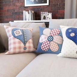 Capas de Almofadas Decorativas Jeans e Coloridas Para Sofá 40x40 - Novadecora - 3