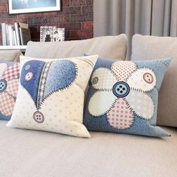 Capas de Almofadas Decorativas Jeans e Coloridas Para Sofá 40x40 - Novadecora - 4