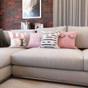 Ver imagem 2 de Capas de Almofadas Rosa Love Decorativas e Geométricas Gratidão Para Sofá 40x40 - Novadecora