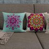 Capas de Almofadas Mandalas Decorativas e Coloridas Geométricas Para Sofá 40x40 - Novadecora - 3