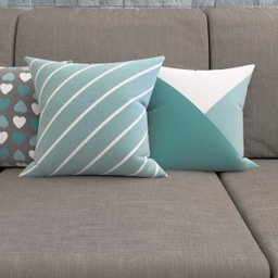 Kit 4 Capas de Almofadas Love Decorativas Geométricas Verde Menta Para Sofá 40x40 - Novadecora - 4