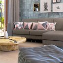 Ver imagem 2 de Kit 5 Capas de Almofadas Rose e Cinza Decorativas Para Sofá 40x40 - Novadecora