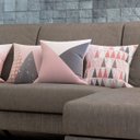 Ver imagem 4 de Kit 5 Capas de Almofadas Rose e Cinza Decorativas Para Sofá 40x40 - Novadecora