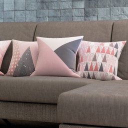 Kit 5 Capas de Almofadas Rose e Cinza Decorativas Para Sofá 40x40 - Novadecora - 4