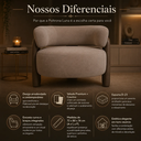 Ver imagem 4 de Poltrona Moderna Orgânica em Veludo Premium com Courino Confortável Anatômica Linha Premium Sala Qua