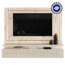 Ver imagem 2 de Estante Home Theater Suspenso Gaia com Aparador Estoril e Mesa de Centro Indianápolis Calacata Off W