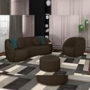 Ver imagem 4 de Sofá 3 Lugares para Sala Living Olimpo 288 Cm M03 Veludo Marrom Lyam Decor