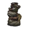 Fonte de Água Pedra Decorativa Cascata Grande Led Jardim - 6