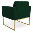 Ver imagem 7 de Poltrona Sala de Estar Industrial Dourado Elisa Bouclê Verde D03 - D'Rossi
