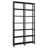 Estante 116x23x221 C/ 6 Prat. 33cm Preto Montantes Pretos - 1