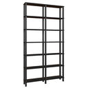 Ver imagem 1 de Estante 116x23x221 C/ 6 Prat. 33cm Preto Montantes Pretos