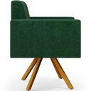 Ver imagem 7 de Kit 02 Poltronas Decorativa Base Giratória de Madeira Helô L02 Facto Verde Musgo - Lyam Decor