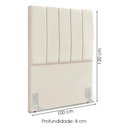 Ver imagem 3 de Cabeceira Solteiro 100 Cm com Frame Dalia Suede Bege Artte