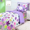 Kit Edredom Solteiro Garden 3 Peças com Almofada Lilás - 1