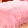Colcha de Cama Casal Queen 3 Peças com Babado Bakita Rosê - 3
