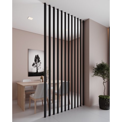 Brise (Breeze) Divisor de Ambientes Modular 274x6,5cm 01 Unid. - Preto Tx