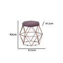 Ver imagem 2 de Puff Decorativo Onix Com Armação Bronze Em Tecido Veludo