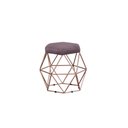Ver imagem 1 de Puff Decorativo Onix Com Armação Bronze Em Tecido Veludo