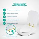 Ver imagem 5 de Assento Sanitário Poliéster Axis Barbante para vaso Deca com Ferragem Dourada